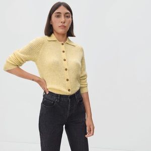 Everlane Alpaca Collared Cardigan Sweater